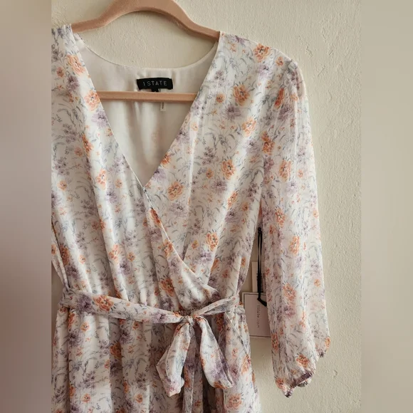 Floral Maxi Dress by 1 State - White and Orange - Picture 6 of 6